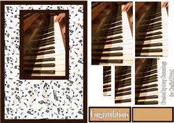Piano Music Congratulations Card Front