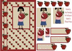 Ethnic Girl Thank You Teacher Card Front