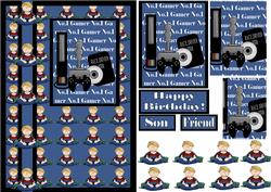Boy Games Console Card Front
