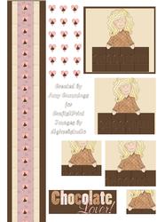 Blonde Chocolate Lover Lady Pyramid Design