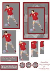 Vintage Footballer Pyramid Design