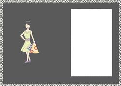 Shopping Lady Zebra Themed Insert