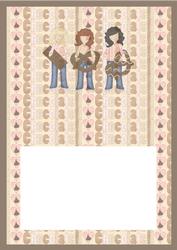 Three Chocolate Loving Ladies Card Insert
