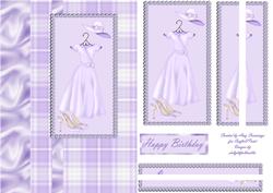 Lilac Ladies Fashion Side Stacker Card
