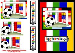 Colourful World Cup Fathers Day Card Front