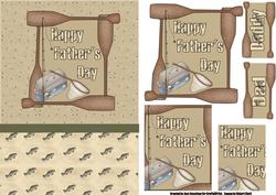 Father's Day Fishing Pyramid Card