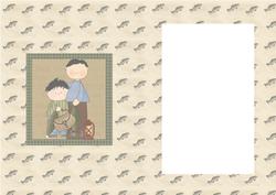 Father and Son Fishing Card Insert