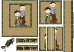 Father and Son Fishing Side Stacker Card