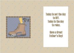 Work Boot and Tools Father's Day Insert