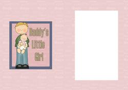 Daddy's Little Girl Card Insert