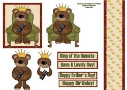 King of the Remote Control Decoupage Design