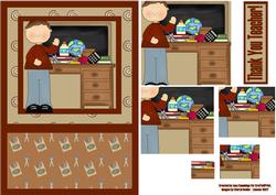 Thank You Teacher! Male Pyramid Card Front