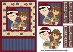 Special Christmas Couple Decoupage Card Front