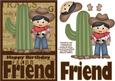 Happy Birthday Friend Cowboy Card