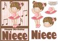 Happy Birthday Niece Ballerina Card