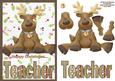 Happy Christmas Teacher A5 Decoupage Card