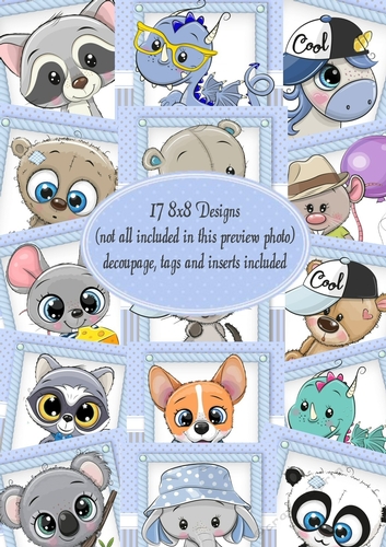 17 8x8 Boy Animal Bumper Kit