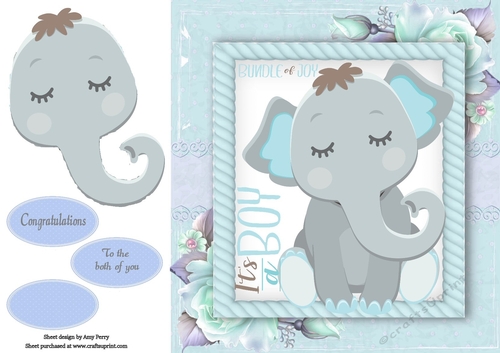 Gorgeous Elephant Boy 8x8
