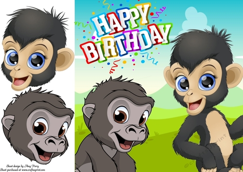 Jungle Animal Party 6 8x8