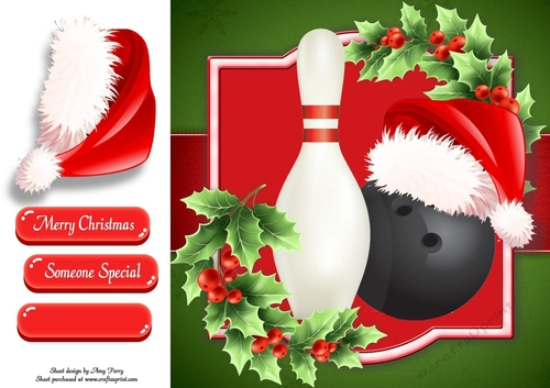 Festive Bowling Ball 8x8