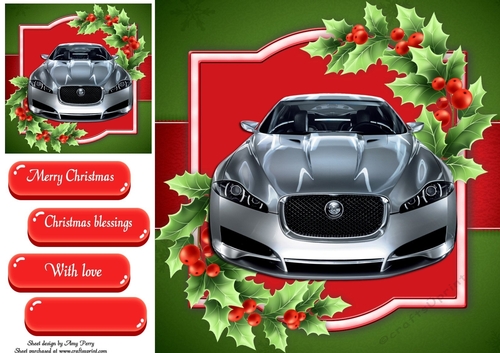 Festive Grey Sports Car 8x8
