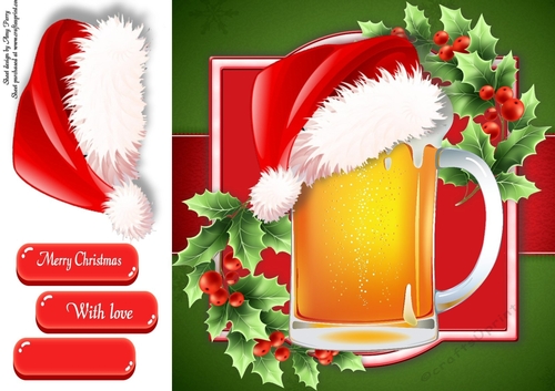 Festive Pint Of Beer 8x8