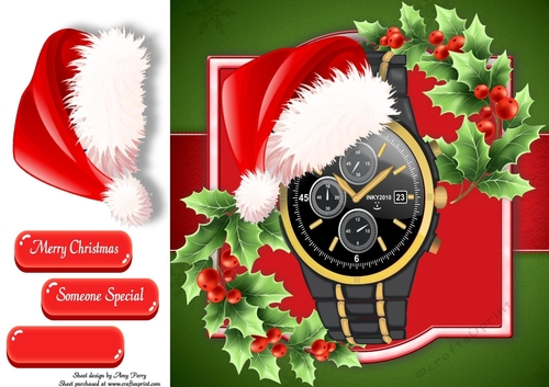 Festive Black & Gold Watch 8x8