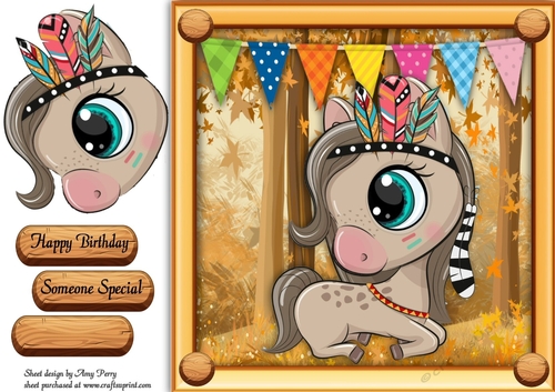Cute Horse In Indian Fancy Dress 8x8