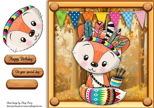 Cute Fox In Indian Fancy Dress 8x8