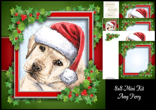 Gorgeous Labrador Puppy With Holly 8x8 Mini Kit
