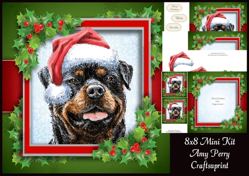Gorgeous Rottweiler With Holly 8x8 Mini Kit