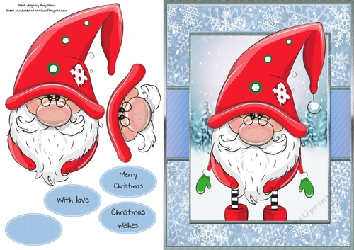 Santas Little Helper in a Red Hat 
