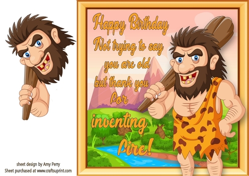 Thank you for inventing fire! Birthday Humour 8x8