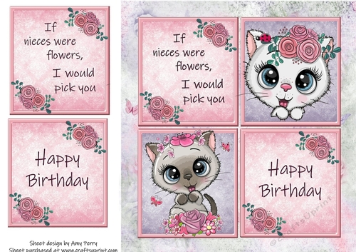 If nieces were flowers, I would pick you Cats 8x8