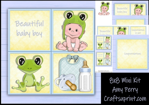 Baby Boy Cube Frog 8x8 Mini Kit