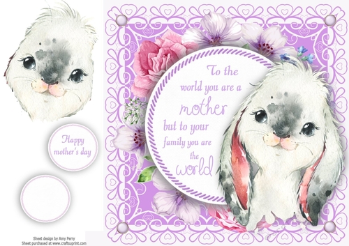 To the world you are a mother .... Rabbit 8x8
