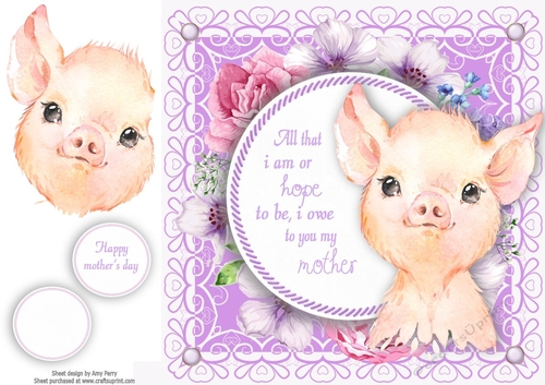 All that i am or hope to be  .... Pig 8x8