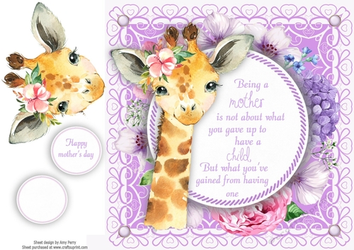 Being a mother.... Giraffe 8x8