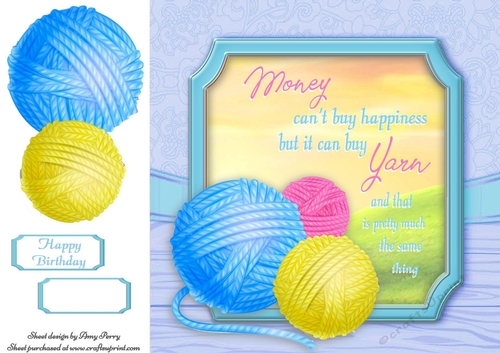 Money cant buy happiness ...... Yarn humour 8x8