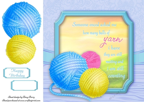 Someone once asked me  ...... Yarn humour 8x8