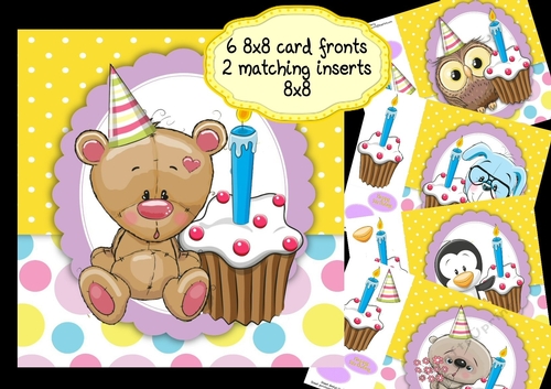 Cutie Birthday Animal Bumper Kit 8x8