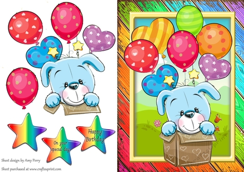 Special Delivery Blue Dog A5