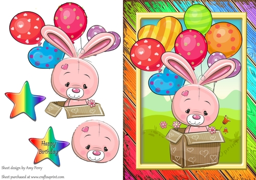 Special Delivery Pink Bunny A5