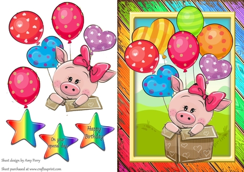 Special Delivery Pink Pig A5