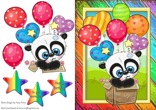 Special Delivery Black & White Panda A5