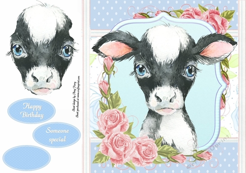 Gorgeous Black & White Goat Shabby Chic 8x8