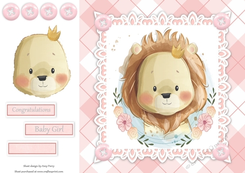 Gorgeous Baby Girl Lion 8x8
