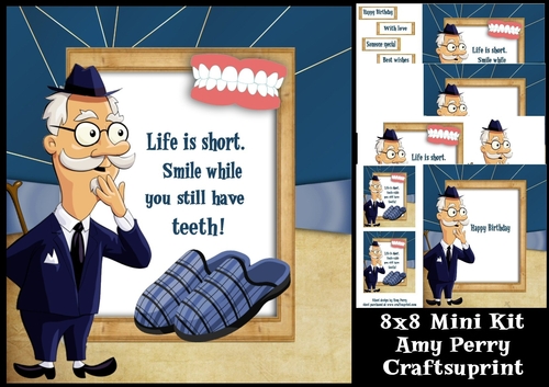 Life Is Short. Smile while you still have teeth 8x8 Mini Kit