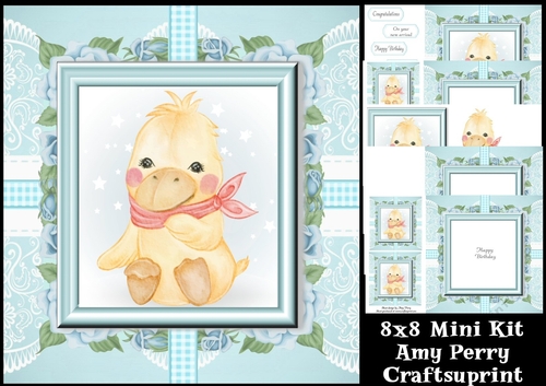 Gorgeous Duck In Floral Frame 8x8 Mini Kit