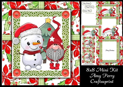 Gorgeous Snowman & Gnome 8x8 Mini Kit
